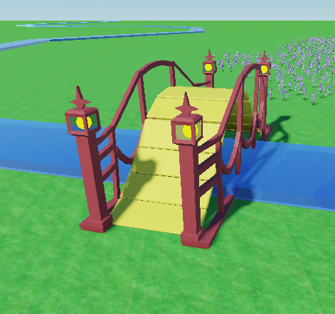 simple yellow and red bridge