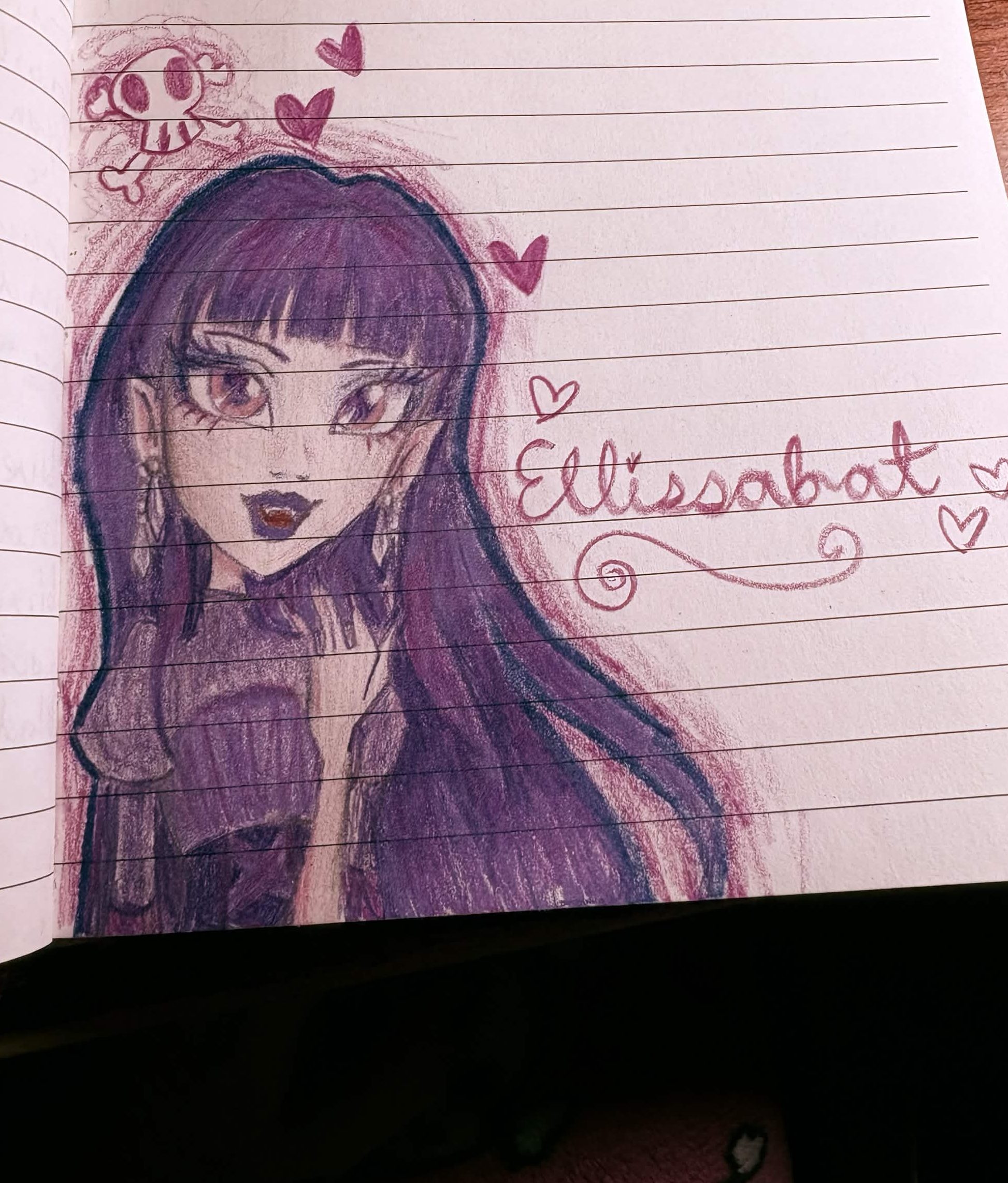 drawing of a Monster High character named Ellissabat