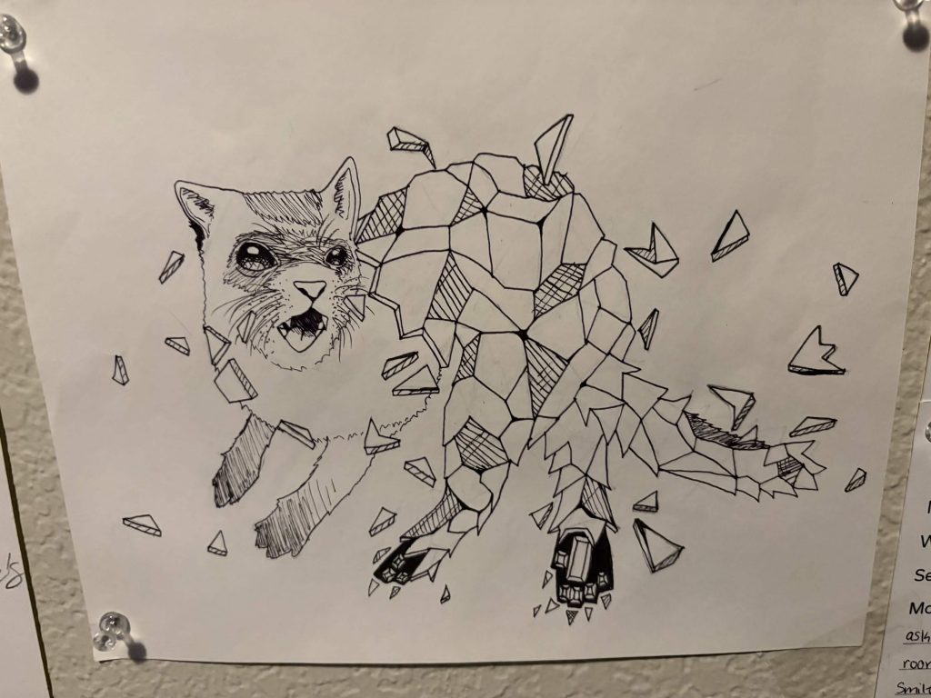 ferret drawing I made in high school